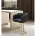 Fixturesfirst Modern Contemporary Easly Counter Stool Chair, Black FI2542121